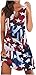 WEFIYERS Abiti per Anziani Plus Size Country USA Girocollo Senza Maniche Scava Fuori Patriottico Estate Casa Midi Dress, Marina Militare, 42