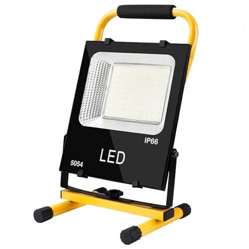 Makilight LED投光器 50W 充電式 LED作業灯 7500LM ワークライト フラッドライト 2段階の明るさ IP66防水&防塵 超高輝度 アウトドア照明 夜間作業 登山 屋外照明 地震 停電 防災対策 看板灯 集魚灯 駐車場用