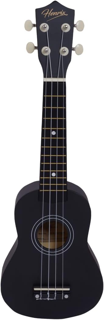 Henrix Gypsy Series 21 inch Soprano Ukulele - Black
