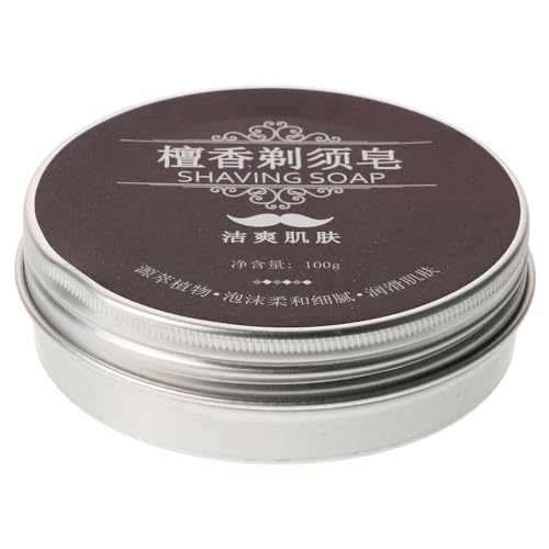 MAGICLULU Jabón De Afeitar En Barra 100g Natural Fragancia Sándalo Espuma Rica Hidratante Para Afeitado Facial Cuidado Personal Hombres