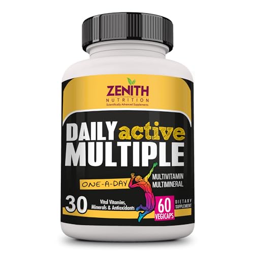 Zenith Nutrition Multivitamin for Men & Women with Astaxanthin, Piperine & Ginseng – 60 veg capsules | Daily Active Multiple with Antioxidant, Mineral & Vitamin Blend Zenith Nutrition Multivitamin for Men & Women with Astaxanthin, Piperine & Ginseng – 60 veg capsules | Daily Active Multiple with Antioxidant, Mineral & Vitamin Blend