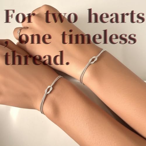 Pulseras de amistad para mujer con nudo de amor ajustable 3