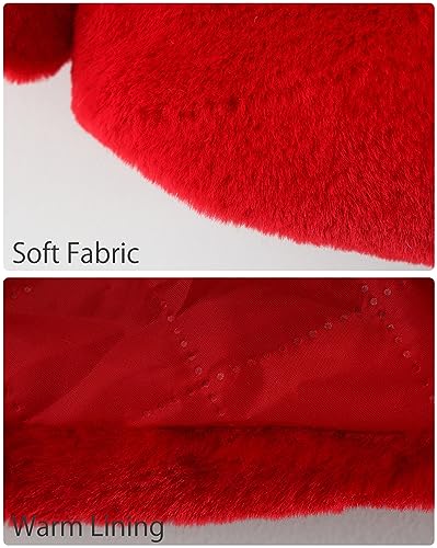 SEAUR Baby Girls Faux Fur Warm Cloak Coat Cute Winter Furry Cape Jacket Fluffy Plush Fleece Outwear with Bowknot4