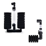 🐟 【Feinfiltration】 Während das Wasser durch die Poren fließt, fängt der Schwamm Schmutz aus Ihrem Tank auf und lässt das Wasser kristallklar zurück. Es ist sehr effizient und baut Giftmüll aus dem Tank ab.