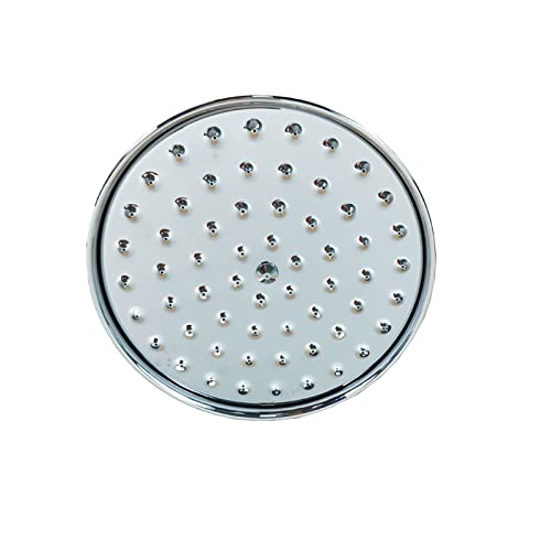 Ksunun Pommeau de Douche Pluie en Laiton Pomme de Douche de 15 cm Tête de Douche Pluie Ronde à Haute Pression Douche de Tête Economie d'eau avec Buse en Laiton,Chrome Cover