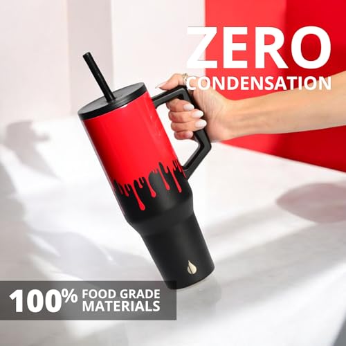 Image of Elemental Spill Proof 40oz Insulated Tumbler with Handle & Straw Travel Mug
