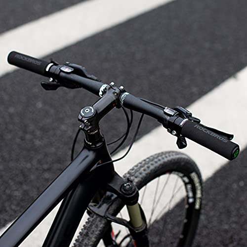 Image of ROCKBROS Foam Bike Grips Fit MTB /BMX /Folding Bike /Beach Cruiser & Scooter | Single Lock On,Non-Slip,Shock-Absorbing Handlebar Grips ,Easy Install,Multiple Colors