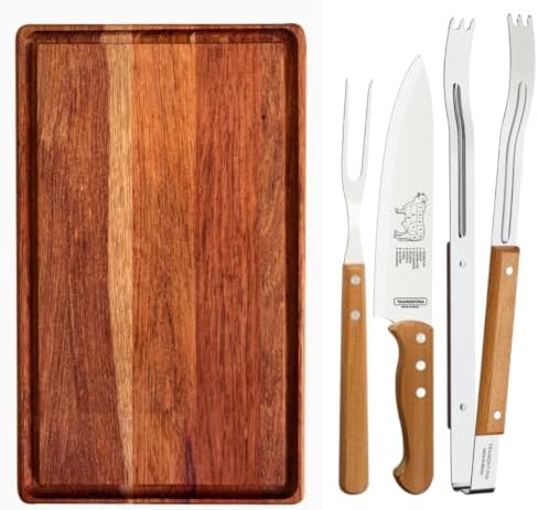 Kit para Churrasco Tramontina com Pegador Faca e Garfo Trinchante...
