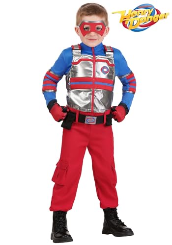 Disfraz infantil Henry Danger con camisa, pantalón, cinturón, guantes y máscara miniatura 2