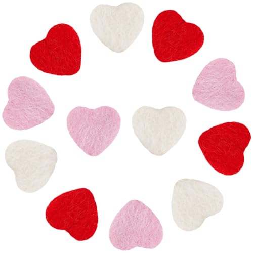 Bolas de fieltro de aguja con forma de corazón para San Valentín 2