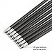 ZSHJGJR 32 Inch Pure Carbon Arrows ID 4.2mm Targeting Arrows Spine 300 400 500 600 700 800 900 1000 for Archery Competition Target Shooting Hunting 6/12Pack (6, Light Yellow & Black, Spine 1000)