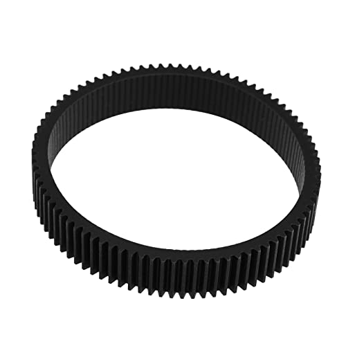 The Lord of the Tools Seamless Focus Gear Ring for 74-80mm Diameter Lens Follow Focus Ring Standard 0.8 Mod 360° Rotation Focus Gear Video Camera Lens Accessories Black