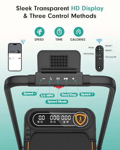 Foldable Treadmill with 10% Incline, 3.5HP Low Noise Walking Pad Treadmill with Handle Bar, Rayspace 4 in 1 Portable Under Desk Treadmills for Home/Office, 350 Lbs Capacity, APP & Remote Control - Image 6
