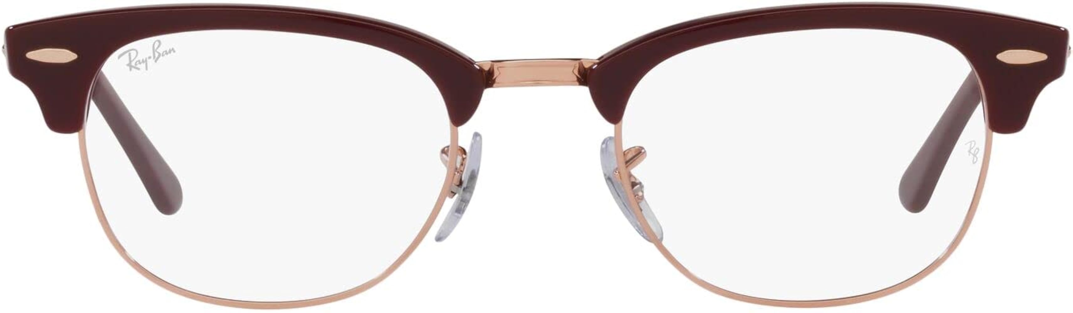 Amazon | [レイバン] 度つきメガネ RX5154 CLUBMASTER 8230 BORDEAUX