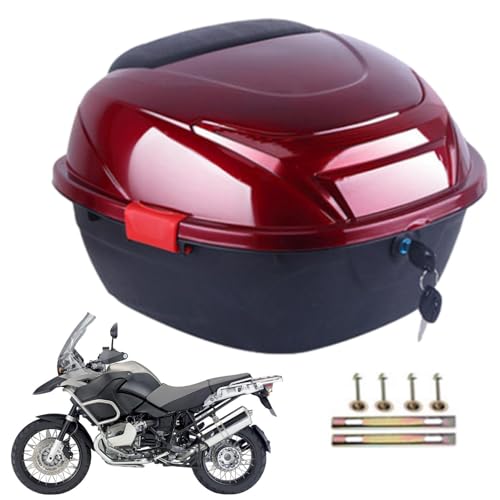 Genérico Baúl de Motocicleta, Eficiente - Innovative Design Modern Maletín Almacenamiento para , con grandes reflectores Puerta, Equipaje impermeable Base integrada | Multiusos Outdoor Indoor