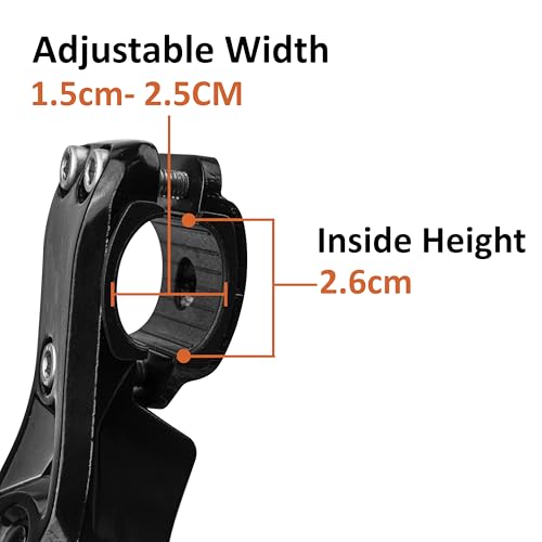 bv rear bike stand for 2434-2834 bikes - adjustable bike kickstand for adult bike with 8 height levels non-slip foot amp clamp grip - weather-resistant aluminum alloy bicycle stand for road mountain bmx