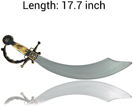 Charmly Halloween Party Pirate Costume Set Pirate Role Play With Headwear, Sword, Eye Patch and Hook