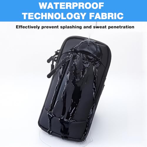 Image of Proberos 7 Inch Outdoor Running Arm Storage Bag with Adjustable Strap, Waterproof Fabric, and Lightweight Comfort for Sports and Fitness Activities, Running Accessories for Men