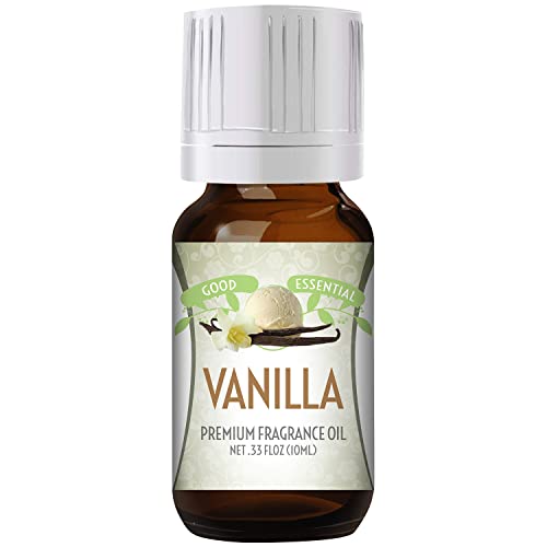 Image of Good Essential Professional Vanilla Fragrance Oil 10 ml (0.33 fl oz) for Candles, Soaps, Perfume, Home Fragrance, Vanilla Diffuser Oil, and Body Lotion