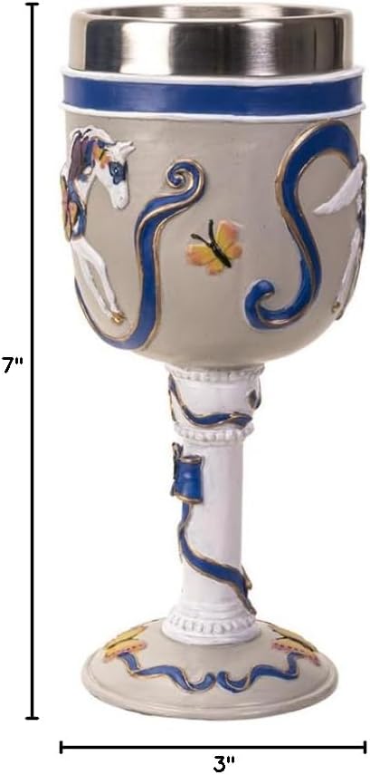 Pacific Giftware The Trail of Painted Ponies Earth Angels Goblet, Multicolor, 6fl Oz, Glassware and Drinkware