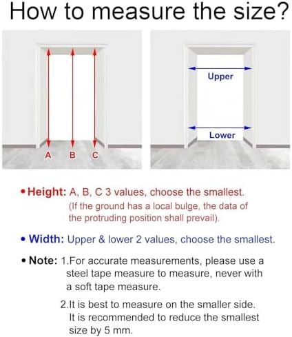 Customizable Accordion Folding Door with Lock & Key - Retractable Sliding Gate for Home & Bedroom Privacy - Metal Interior Door Screen, Kitchen Hardware, 35x80in (88.5x203cm)