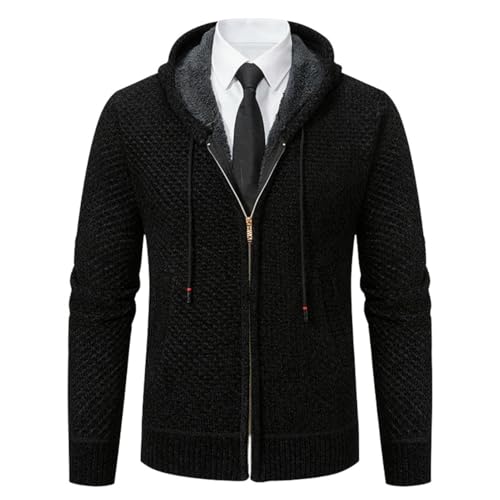 Sudadera de punto para hombre con capucha look casual de invierno diario