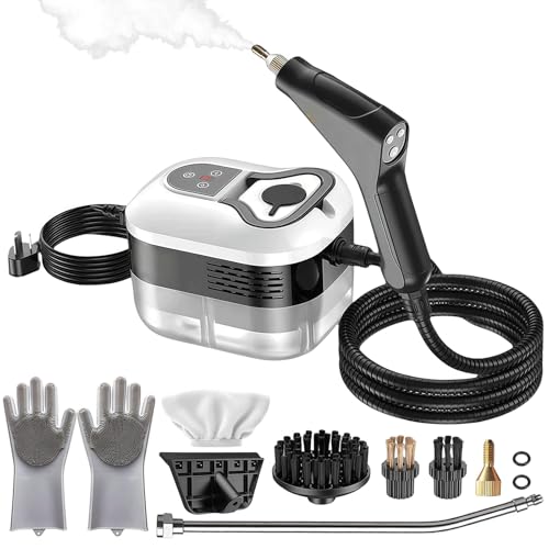 Steam Cleaner, 2500W High Pressure Steamer for Cleaning, 6-Level Adjustable Handle, 10s Fast Heat-Up, 250°F Deep Cleaning for Home, Kitchen, Car, Dirt, Grease, Grout, Tile