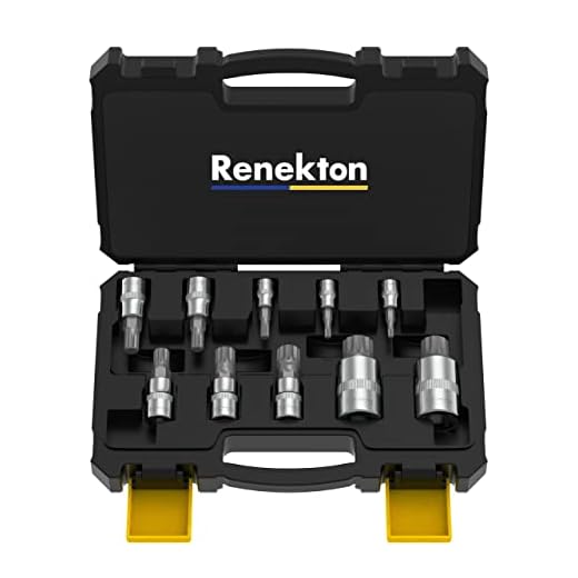 Renekton Triple Square Spline Bit Socket Set XZN,Tamper Proof,1/2" 3/8" 1/4" Drive,M4 - M18,S2 Steel,10 Pieces