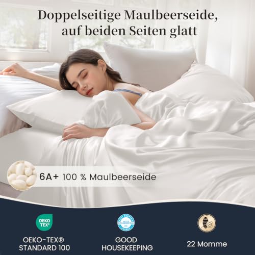 THXSILK 22 Momme Seide Kissenbezug - 100% Seide Kopfkissenbezug Sofakissenbezug Kinderwagen - Anti milben Reißverschluss Seidenkissenbezug… – Ansicht 2
