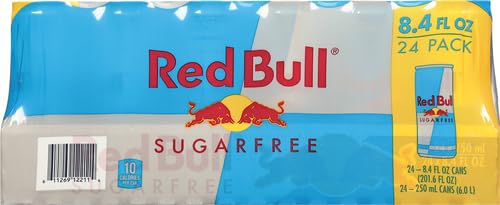 Image of Red Bull Sugar Free Energy Drink, 8.4 Fl Oz, 24 Cans (Pack of 2)