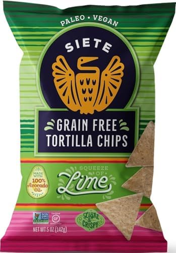 Siete Lime Grain Free Tortilla Chips, 5 oz bags (1 PACK)
