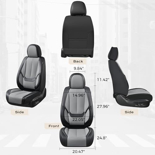 Image of Coverado Seat Covers, Car Seat Covers Front Seats, Car Seat Cover, Car Seat Protector Waterproof, Car Seat Cushion Nappa Leather, Seat Covers Carseat Cover Universal Fit for Most Cars