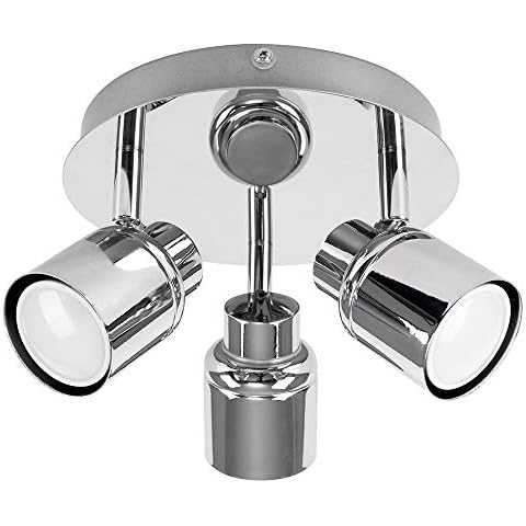 MiniSun Modern Polished Chrome Ceiling Spotlight Cover