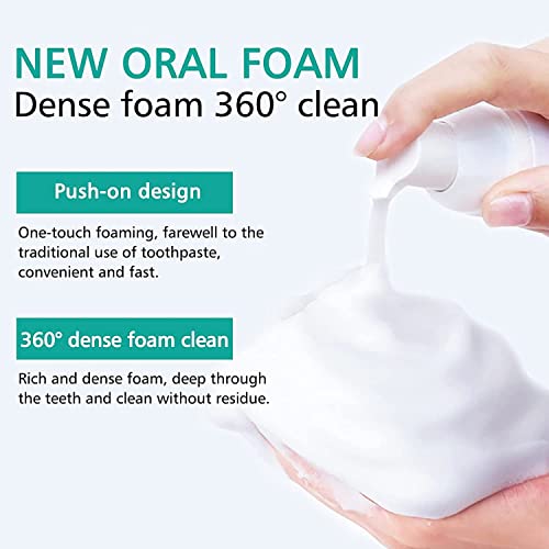 Teeth Whitening Toothpaste Foam-Baking Soda Toothpaste,Ultra-fine Mousse Deeply Clean Gums,Intensive Stain Removal,Travel Friendly, Easy to Use,Oral Care Toothpaste Replacement Mouth Wash Water 2 PACK