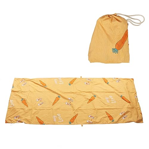 Yomiyuyr Sleeping Bag for Camping and Outdoor Use Lightweight Polyester Sleeping Bag Liner with Pillowcase and Bed Sheet Design (Carrot)