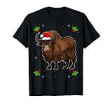 Photo Gallery yak wearing santa hat xmas christmas - funny yak lover maglietta Photo Gallery yak wearing santa hat xmas christmas - funny yak lover maglietta