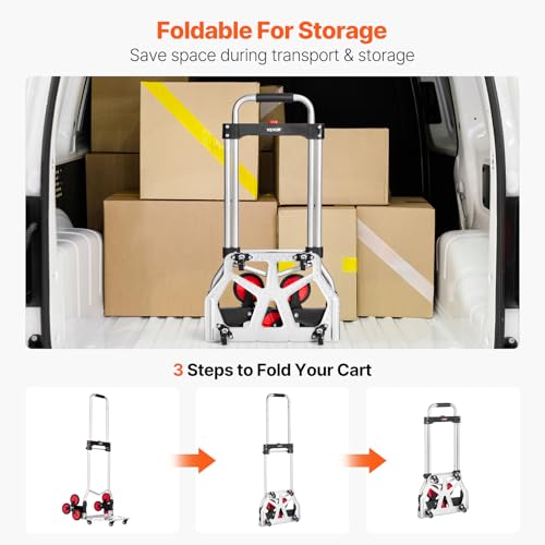 image for VEVOR Stair Climbing Cart, 260 lbs Capacity Stair Climber Hand Truck a