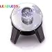 Leadleds Exquisite New Black Solar Powered Display Stand Rotating Turntable with LED Light + (Colored Unit Packing Box)