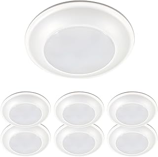 HALO HLS 6 inch LED Round LED Low Profile Surface Mount Fixture, 3000K Color Temperature, California Compliant 6 Pack