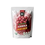 f&b superfoods Pure Organic Acerola Cherry Powder Freeze Dried (8oz), Organic Vitamin C Powder for Immune System Booster, Smoothie, Cherry Juice, acerola Vitamin c Bulk Powder, Brazil Origin.