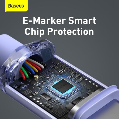 Image of Baseus Crystal Shine 100 W 120 cm PD Type-C Charging Cable Purple