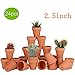 24pcs Mini Clay Pots, 2.5'' Terracotta Pottery Planters, Cactus Flower Succulents Nursery Pots, with Drainage Hole, for Indoor/Outdoor
