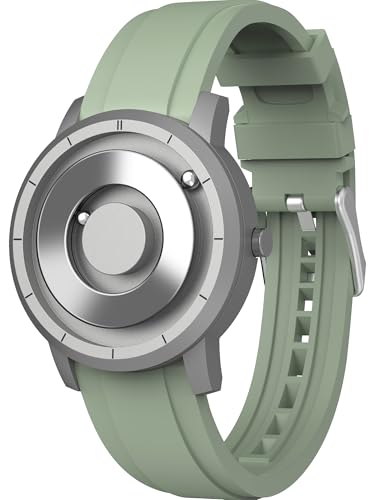 EUTOUR Orologio Magnetico da Uomo Cuscinetto a Sfera 5ATM Impermeabile Moda Semplice Nessun Vetro Quarzo Orologi da Polso da Uomo 40mm Cinturino in Silicone Verde EUTOUR Orologio Magnetico da Uomo Cuscinetto a Sfera 5ATM Impermeabile Moda Semplice Nessun Vetro Quarzo Orologi da Polso da Uomo 40mm Cinturino in Silicone Verde