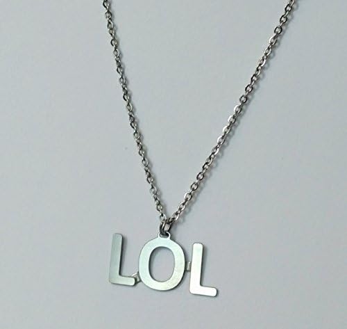 LOL Text Talk Fashion Necklace - texting abbreviation Laugh Out Loud