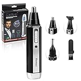 【Einfach zu Verstauen & Tragbar】 Nasenhaarschneider Federleichtes und kompaktes Gehäuse passt in jeden Koffer und kann Sie überallhin begleiten. Das Geräusch ist weniger als 50 dB, so dass Sie die. Nasenhaarschneidemaschine sicher benutzen können, während der Schlaf Ihrer Familie.