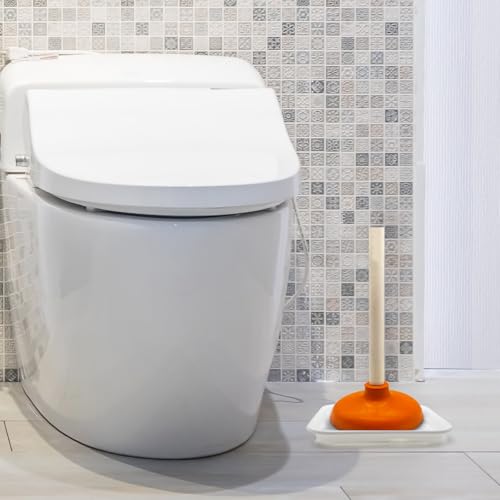 Image of Plunger Tray 2pcs White,Home Kitchen&Home Bathroom Tray - Plunger Mat Air Drying Mat for Toilet Catches Drips from Toilet Plunger,Wicks Water Away for Quick Drying，Toilet Plunger Holder