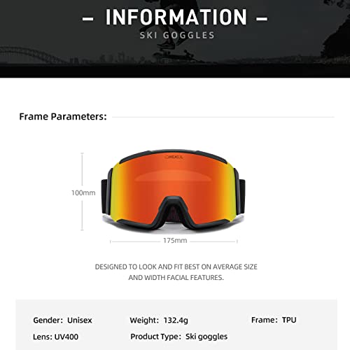 Omekol Double Layers Anti-Fog Ski Goggles Otg For Men Women Snow Snowboard Glasses Mask Snowmobile Outdoor Sport Eyewear (G4) #TOP2