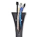 Cable Management Sleeve by Conwork Flexible Neoprene Waterproof Cord Wrap & Zip-up Cover Wire Organizer Protector for TV / Computer / Office Desk / Home Entertainment [2-Pack 20-inch]
