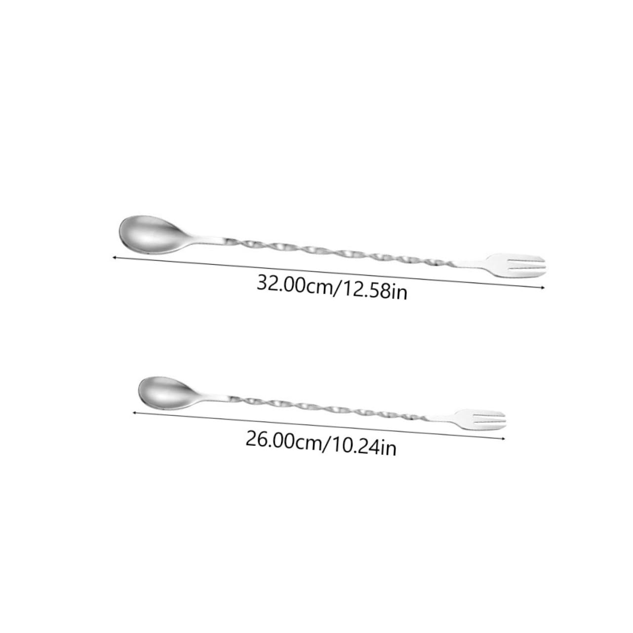 STOBAZA Stainless Steel Mixing Spoons 6pcs Silverware Spoons for Cooking Drink Stirring