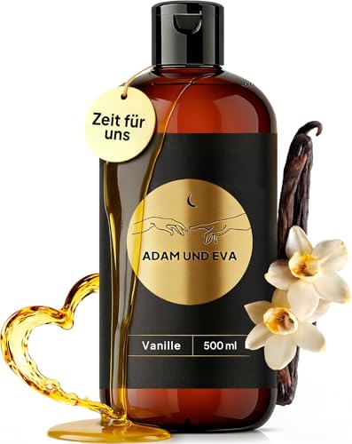 ADAM & EVA® Vanille Euphorie - XXL 500 ML - Massageöl zur Entspannung/Muskelentspannung - für den professionellen Gebrauch - Qualitäts Öl aus Italien